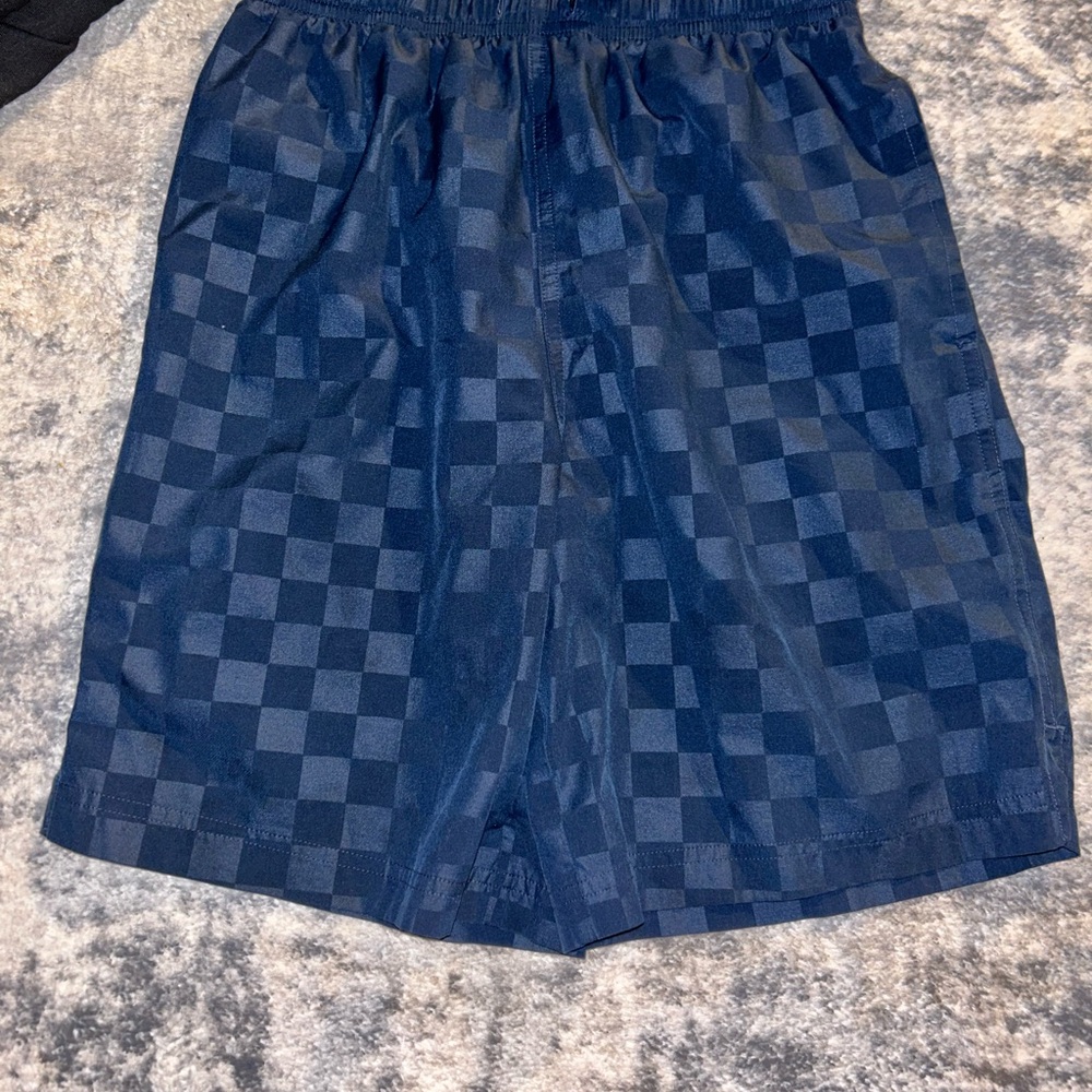 Athletic Works Blue Athletic Shorts with Textured Design